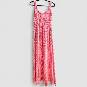 Boden Pink Geo Floral Print Jersey Maxi Dress with Pockets – US Size 4P